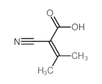 2-cyano-3-methylbut-2-enoic acid Structure