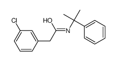 2-(3-chlorophenyl)-N-(2-phenylpropan-2-yl)acetamide结构式
