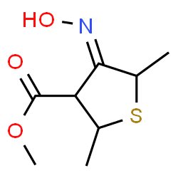 3-Thiophenecarboxylicacid,tetrahydro-4-(hydroxyimino)-2,5-dimethyl-,methylester(9CI) Structure