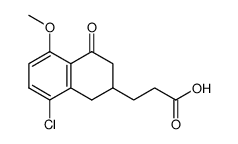 3-[2-Carboxyethyl]-5-chlor-8-methoxy-tetralon-(1)结构式