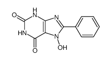 8-Phenyl-7-hydroxyxanthine结构式