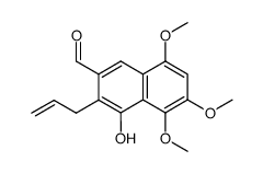 3-Allyl-4-hydroxy-5,6,8-trimethoxy-naphthalene-2-carbaldehyde结构式