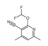 2-DIFLUOROMETHOXY-4,6-DIMETHYL-NICOTINONITRILE结构式