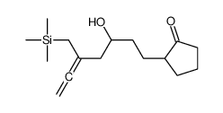 2-[3-hydroxy-5-(trimethylsilylmethyl)hepta-5,6-dienyl]cyclopentan-1-one Structure
