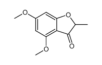 4,6-dimethoxy-2-methyl-2,3-dihydrobenzofuran-3-one结构式