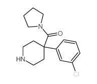 Methanone,[4-(3-chlorophenyl)-4-piperidinyl]-1-pyrrolidinyl- Structure