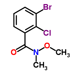 3-Bromo-2-chloro-N-methoxy-N-methylbenzamide Structure