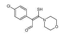 2-(4-chlorophenyl)-3-morpholin-4-yl-3-sulfanylprop-2-enal结构式