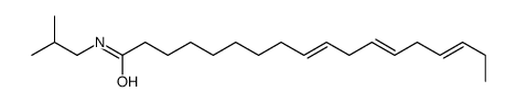 N-(2-methylpropyl)octadeca-9,12,15-trienamide Structure
