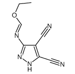 ethyl N-(4,5-dicyano-1H-pyrazol-3-yl)methanimidate Structure