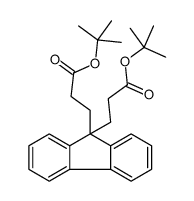 tert-butyl 3-[9-[3-[(2-methylpropan-2-yl)oxy]-3-oxopropyl]fluoren-9-yl]propanoate Structure