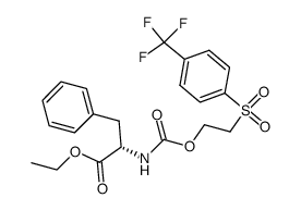 ethyl ((2-((4-(trifluoromethyl)phenyl)sulfonyl)ethoxy)carbonyl)-L-phenylalaninate Structure