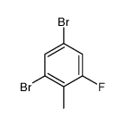 2,4-Dibromo-6-fluorotoluene结构式