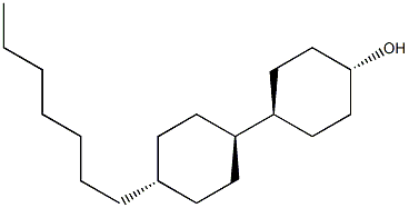(反式,反式)-4'-庚基-[1,1'-联环己烷]-4-醇结构式
