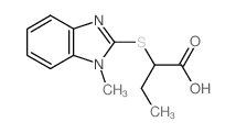 2-(1-METHYL-1H-BENZOIMIDAZOL-2-YLSULFANYL)-BUTYRIC ACID Structure