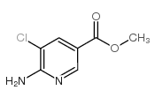 6-氨基-5-氯-3-吡啶甲酸甲酯结构式