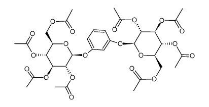 1,3-Bis-(2,3,4,6-tetra-O-acetyl-β-D-glucopyranosyl)benzene Structure