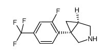 (1S,5R)-1-[2-fluoro-4-(trifluoromethyl)pheny|]-3-azabicyclo-[3.1.0]hexane Structure