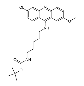 tert-butyl N-{5-[9-(6-chloro-2-methoxyacridinyl)amino]pentyl}-carbamate Structure