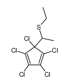 5-(1-ethylthioethyl)pentachlorocyclopentadiene结构式