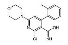 2-chloro-4-(2-methylphenyl)-6-morpholin-4-ylpyridine-3-carboxamide Structure