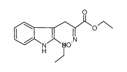 Ethyl α-(hydroxyimino)-β-<2-(ethylthio)indol-3-yl>-propanoate Structure