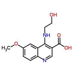 4-[(2-Hydroxyethyl)amino]-6-methoxy-3-quinolinecarboxylic acid Structure