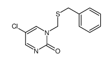 1-(benzylsulfanylmethyl)-5-chloropyrimidin-2-one结构式
