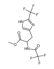 α-N-(Trifluoroacetyl)-2-(trifluoromethyl)-L-histidine methyl ester结构式