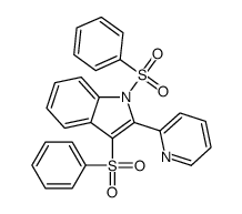 1,3-bis(benzenesulfonyl)-2-pyridin-2-ylindole Structure