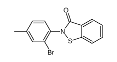 2-(2-bromo-4-methylphenyl)-1,2-benzothiazol-3-one结构式