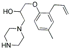 1-(2-ALLYL-4-METHYL-PHENOXY)-3-PIPERAZIN-1-YL-PROPAN-2-OL structure