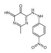 4-amino-2-methyl-6-[(4-nitrophenyl)hydrazinylidene]pyrimidin-5-one结构式