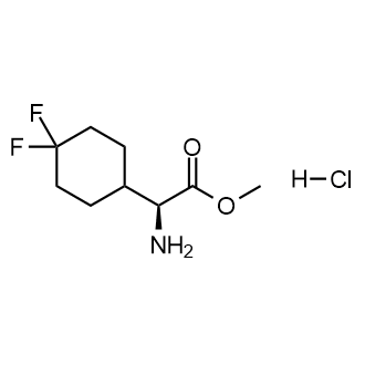 Methyl (S)-2-amino-2-(4,4-difluorocyclohexyl)acetate hydrochloride Structure