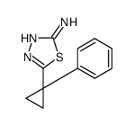 5-(1-phenylcyclopropyl)-1,3,4-thiadiazol-2-amine结构式