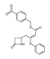 (E)-4-(4-Oxo-azetidin-2-yl)-3-phenylsulfanyl-but-2-enoic acid 4-nitro-benzyl ester Structure