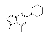 4,6-dimethyl-2-piperidin-1-ylimidazo[1,5-a]pyrimidine结构式
