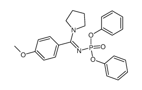 [1-(4-Methoxy-phenyl)-1-pyrrolidin-1-yl-meth-(Z)-ylidene]-phosphoramidic acid diphenyl ester结构式