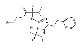 N-Benzyloxycarbonyl-L-isoleucyl-L-valin-2-bromethylester结构式