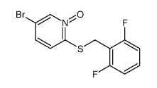 5-bromo-2-[(2,6-difluorophenyl)methylsulfanyl]-1-oxidopyridin-1-ium结构式