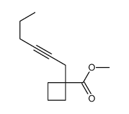 methyl 1-hex-2-ynylcyclobutane-1-carboxylate结构式
