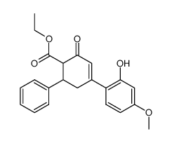 6-carboethoxy-3-(2-hydroxy-4-methoxyphenyl)-5-phenylcyclohex-2-en-1-one结构式