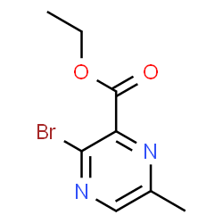 Ethyl 3-bromo-6-methylpyrazine-2-carboxylate结构式