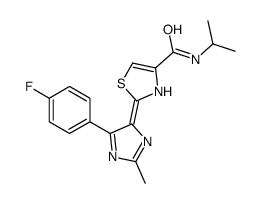 2-[5-(4-fluorophenyl)-2-methylimidazol-4-ylidene]-N-propan-2-yl-3H-1,3-thiazole-4-carboxamide Structure