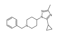 1-benzyl-4-(5-cyclopropyl-3-methyl-1H-1,2,4-triazol-1-yl)piperidine结构式