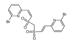 2-bromo-6-[2-[2-(6-bromopyridin-2-yl)ethenylsulfonylmethylsulfonyl]ethenyl]pyridine结构式