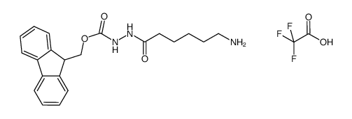 6-amino-N-[(fluoren-9-ylmethoxy)carbonylamino]hexanamide trifluoroacetic acid salt结构式
