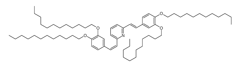 2,6-bis[2-(3,4-didodecoxyphenyl)ethenyl]pyridine结构式