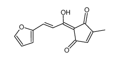 2-[(E)-3-(furan-2-yl)-1-hydroxyallylidene]-4-methylcyclopent-4-ene-1,3-dione结构式
