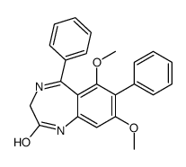 6,8-dimethoxy-5,7-diphenyl-1,3-dihydro-1,4-benzodiazepin-2-one Structure